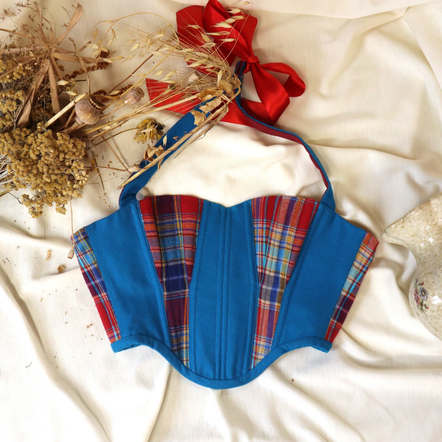 Le Corset Tartan |  Dos nu